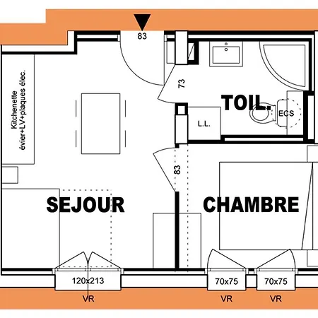 公寓 Appartement Cosy Vieux Boucau 22M² + Wifi *